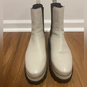 Donna Cattiva Off White Leather Boots